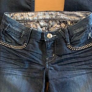 Euc Marciano blue skinny jeans embellished